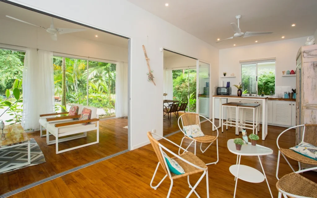 Tropical living room Villa Fushia Costa Rica rental